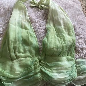 Very sexy tie back chiffon top